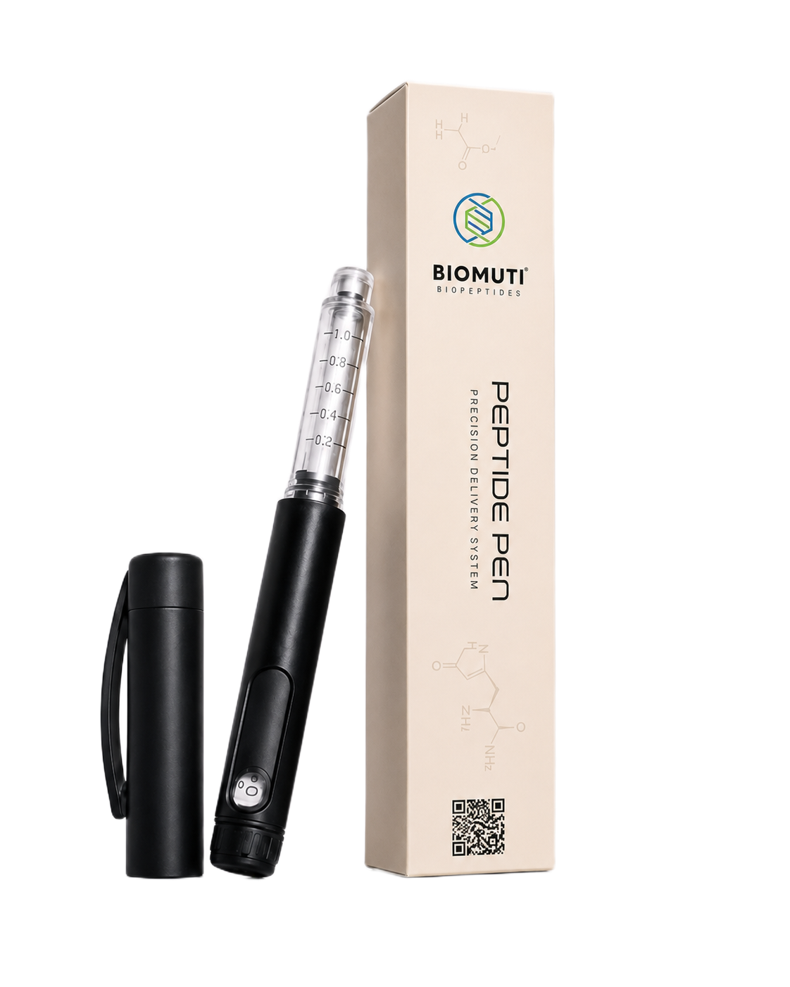 BioMuti disposable peptide pen — travel-friendly precision dosing